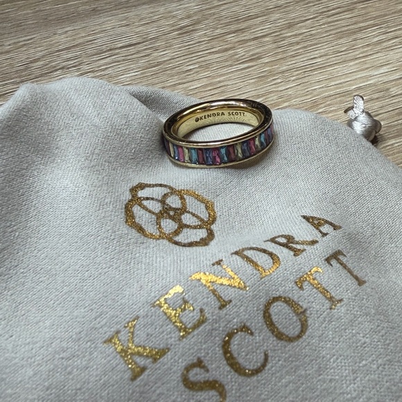Kendra Scott Gold Ring with Vibrant Multicolor Stones - Picture 4 of 5